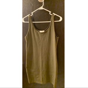 Olive green basic bodycon dress